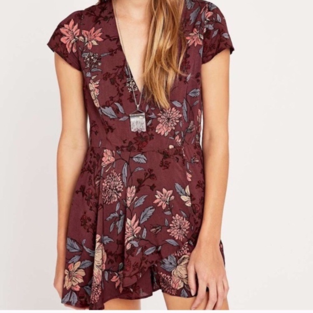 SOLD Maroon Floral Kimchi Blue Anita Romper